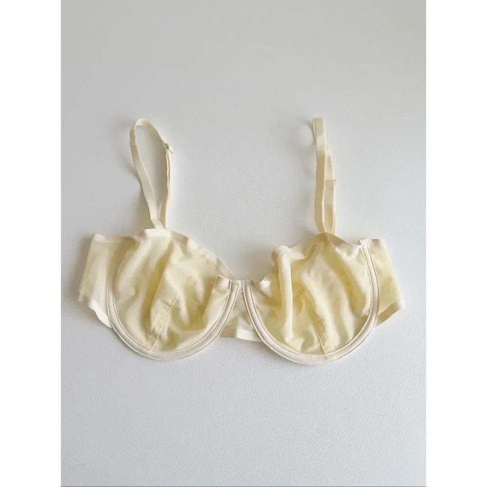OUT FROM UNDER Amber Modern Sheer Mesh Balconette Bra size 36D